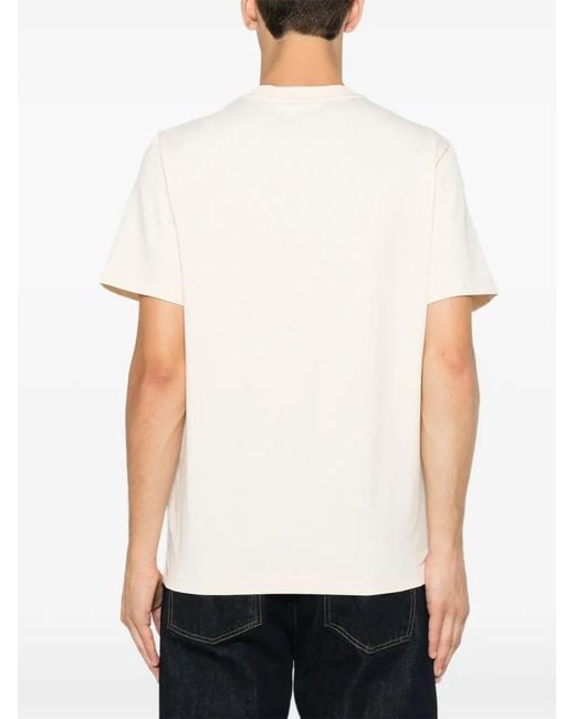 Moncler White Logo-Patch T-Shirt for men