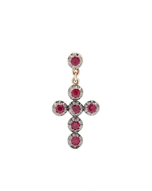 Jacquie Aiche White 14Kt Ruby Earrings