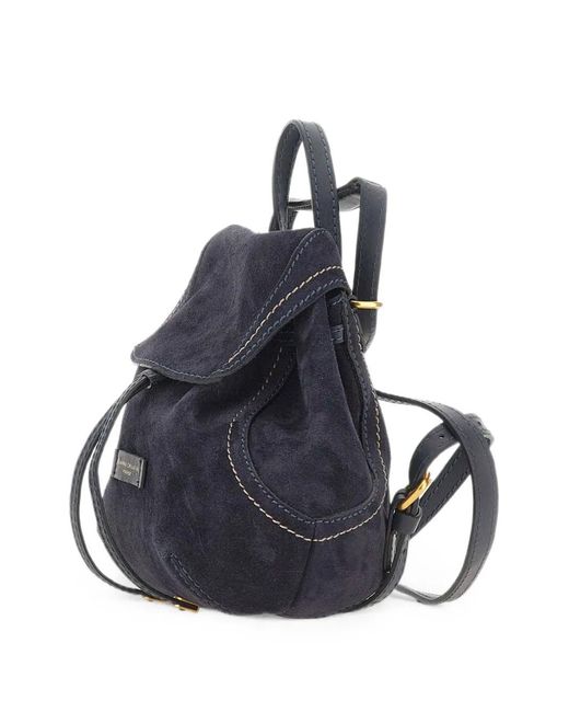 Gianni Chiarini Blue Small Violette Suede Backpack