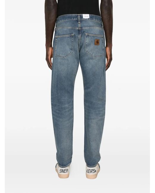 Carhartt Blue Klondike Buttoned Jeans for men