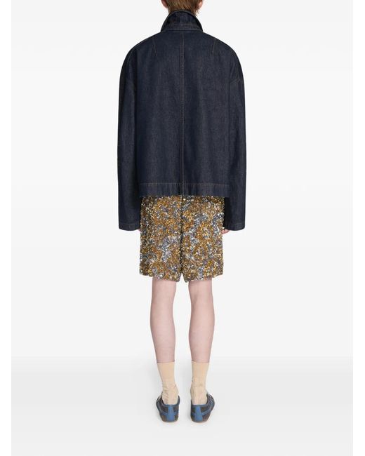 Dries Van Noten Blue Buttoned Jacket for men