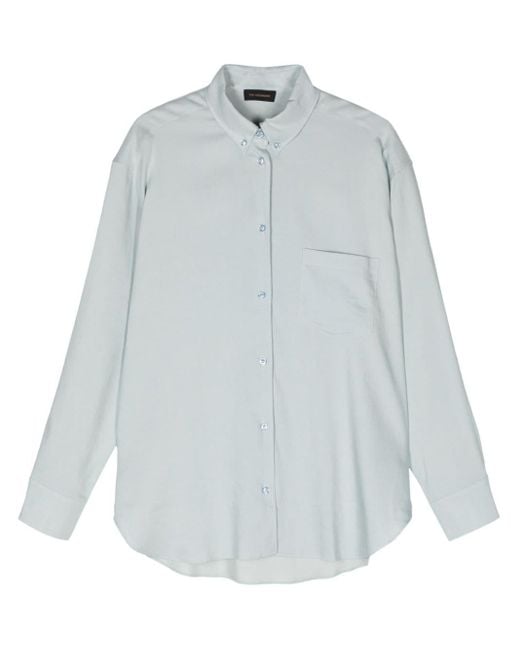 ANDAMANE White Robbie Linen-blend Shirt