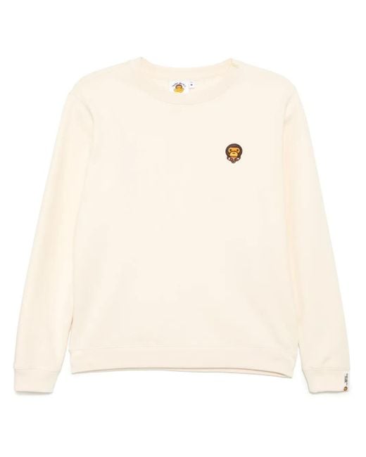 A Bathing Ape Natural Crew-Neck Sweatshirt