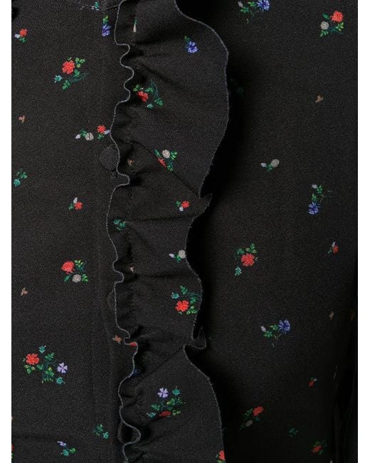 Vetements Black Hemd Mit Volants