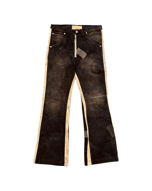SEKRIT Black Jean Western À Coupe Évasée for men