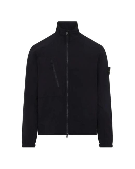Stone Island Black Zip-Fastening Pocket Jacket for men