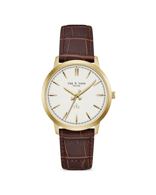 Rag & Bone White Manston 40Mm Watch for men