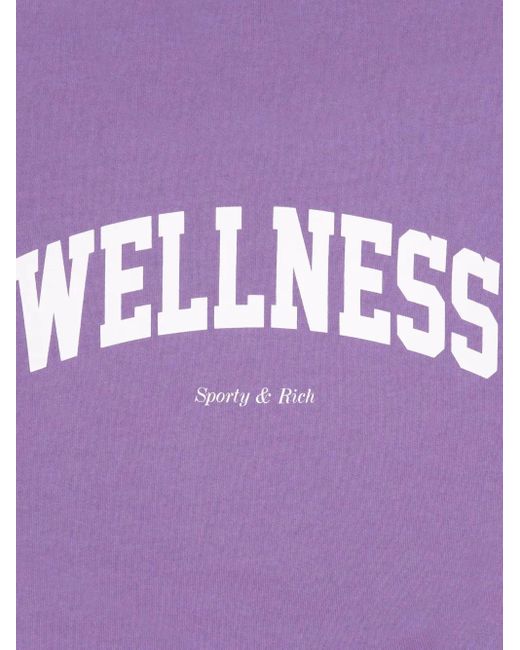 Sporty & Rich Purple Wellness Ivy Cropped Sweatshirt