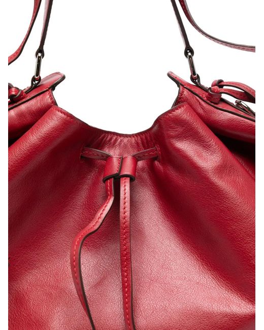Isabel Marant Red Drawstring Shoulder Bag