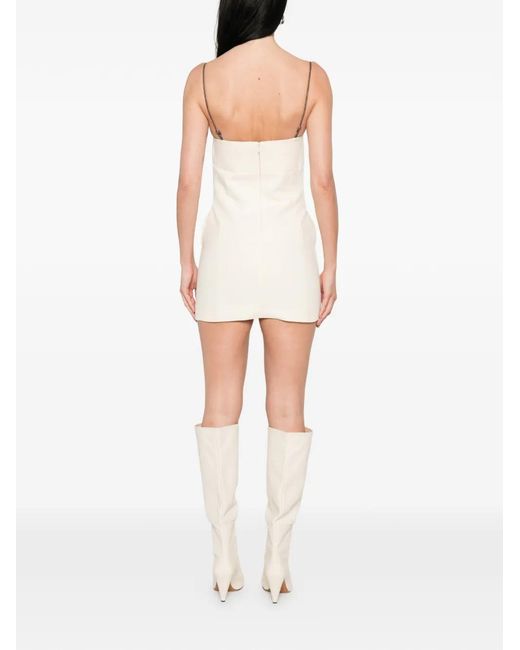 Entire studios Natural Adjustable-Strap Panel Mini Dress