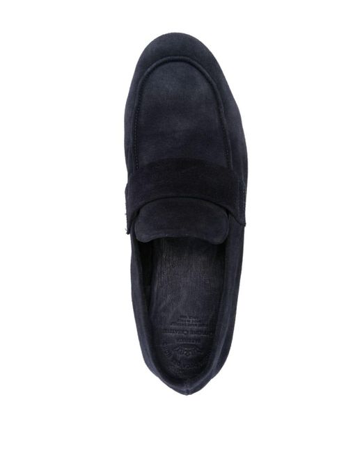 Officine Creative Blue Blair 001 Suede Loafers