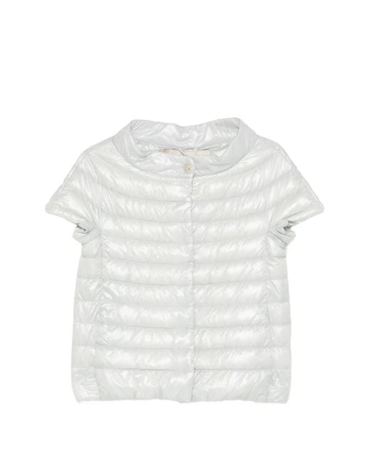 Herno White Cleofe Quilted Jacket