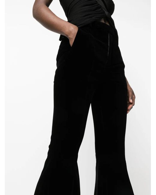 Saint Laurent Black High-Waisted Flared Trousers