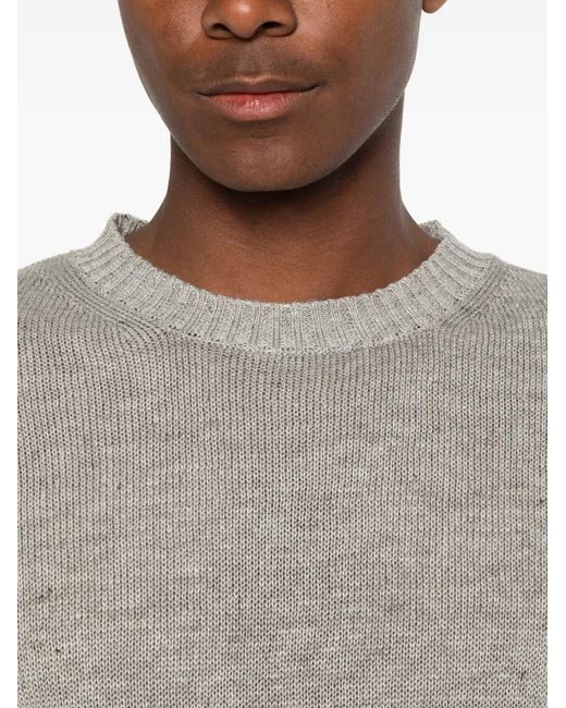 Daniele Fiesoli Gray Crewneck Sweater for men