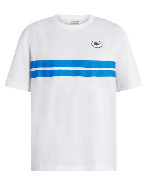Lacoste Blue Logo-appliqué Organic Cotton T-shirt for men