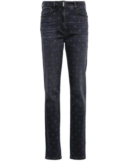Jean skinny à taille haute Givenchy en coloris Blue