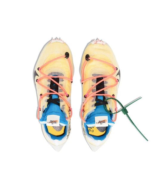 NIKE X OFF-WHITE Yellow + Off-white Vapor Street Ripstop, Suede, Mesh And Rubber Sneakers
