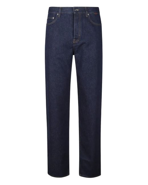 Gucci Blue Logo-Patch Jeans for men