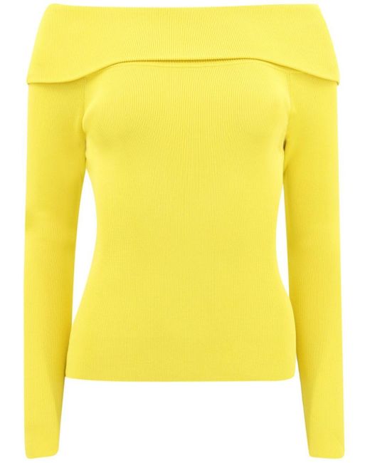 Alexis Yellow Amie Ribbed-knit Jumper