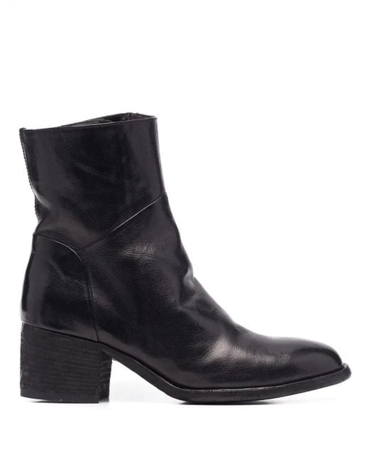 Officine Creative Black Denner Ankle Boots