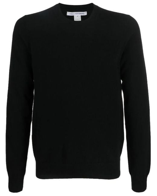 Comme des Garçons Black Crew Neck Long-Sleeve Sweater for men