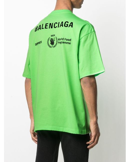 T-shirt à imprimé World Food Programme Balenciaga pour homme en coloris Green