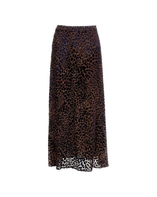 Irie Brown Leopard-Print Maxi Skirt