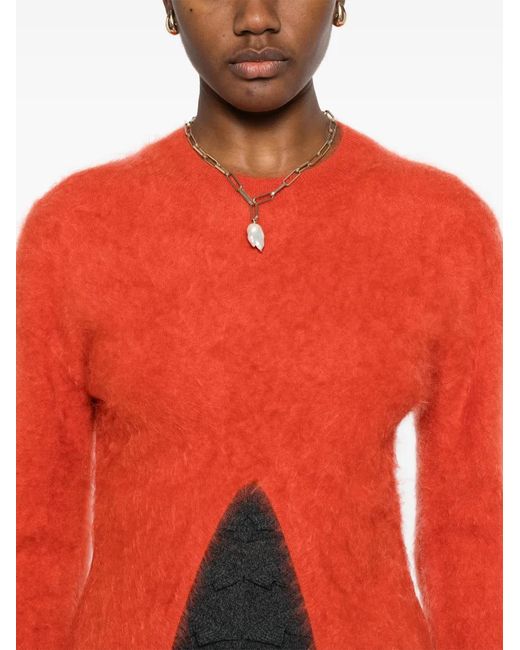 Nanushka Red Cut-Out Sweater
