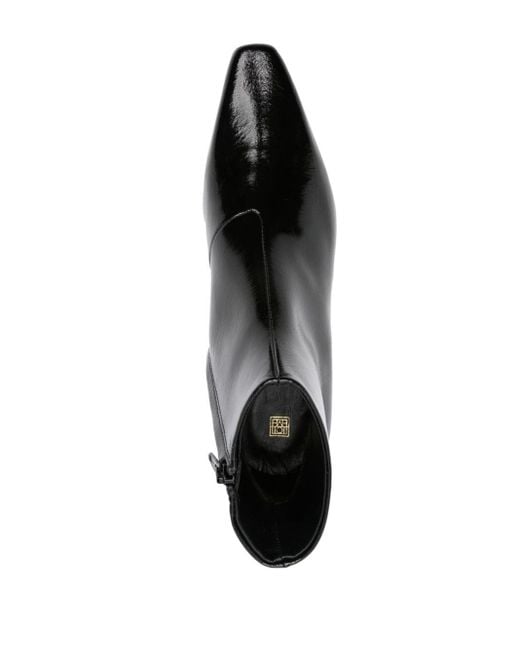 Totême  Black The Patent Slim 40mm Ankle Boots