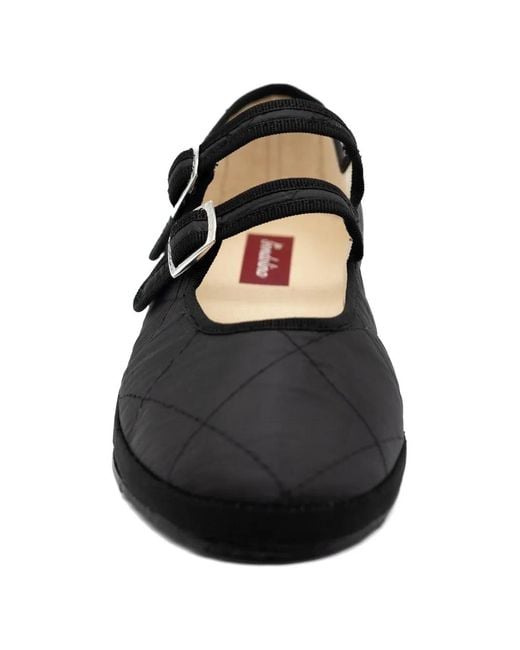 Gondolina Black Acqua Alta Quilted Ballet Flats