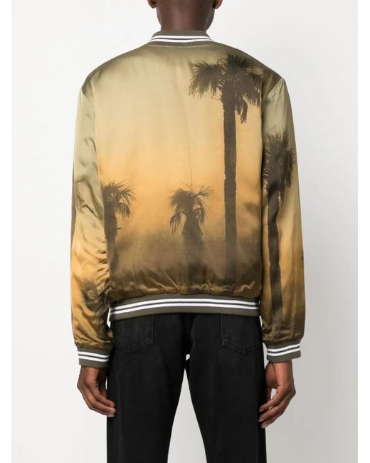 BLUE SKY INN Green Palm Tree-Print Bomber Jacket for men