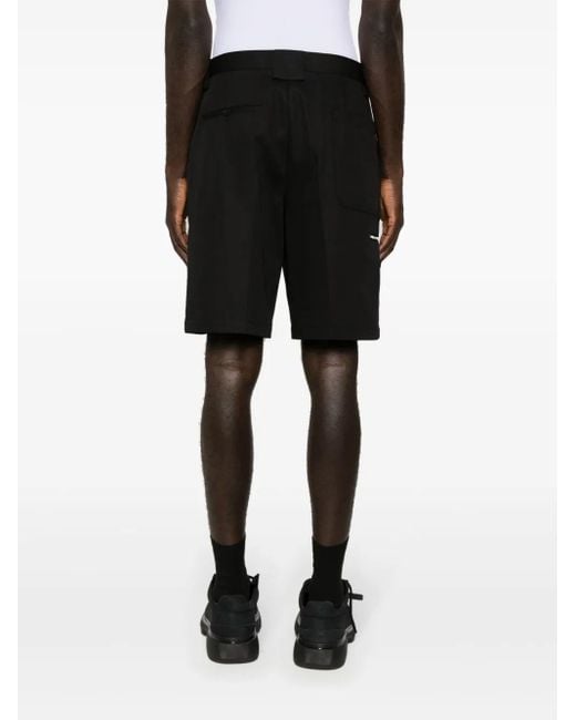 Lanvin Black Mini Chino Shorts for men