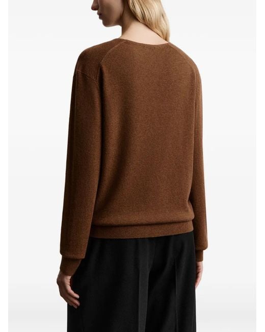 12 STOREEZ Brown V-Neck Sweater