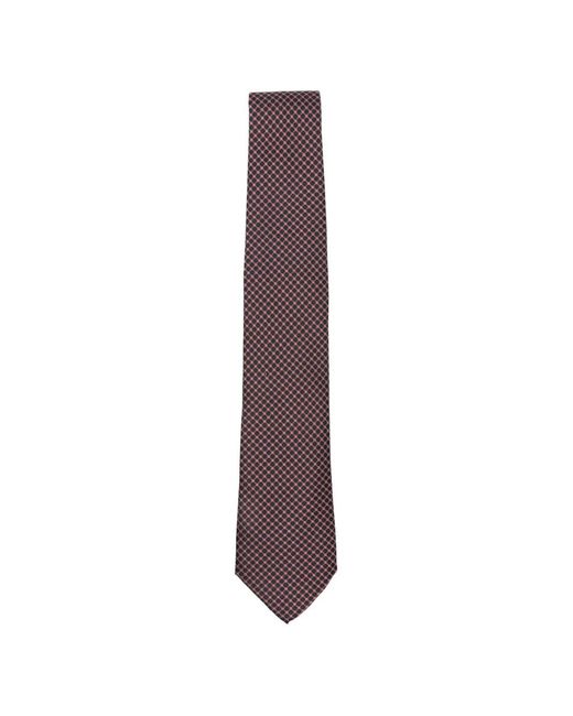 Canali Purple Geometric-Pattern Tie for men