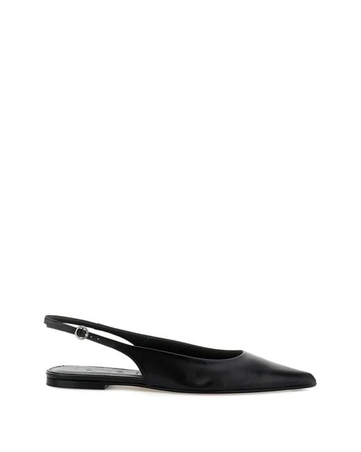 Aeyde White Annora Pointed Flat Pumps