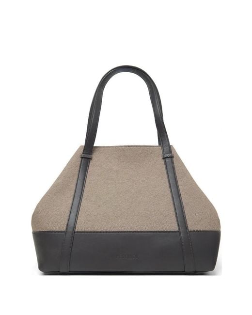Peserico Gray Two-Tone Maxi Tote Bag