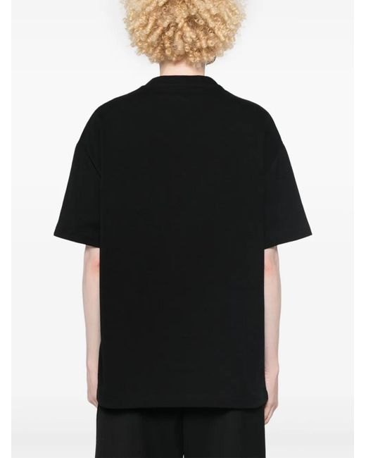 Jil Sander Black Pearl-Embellished T-Shirt