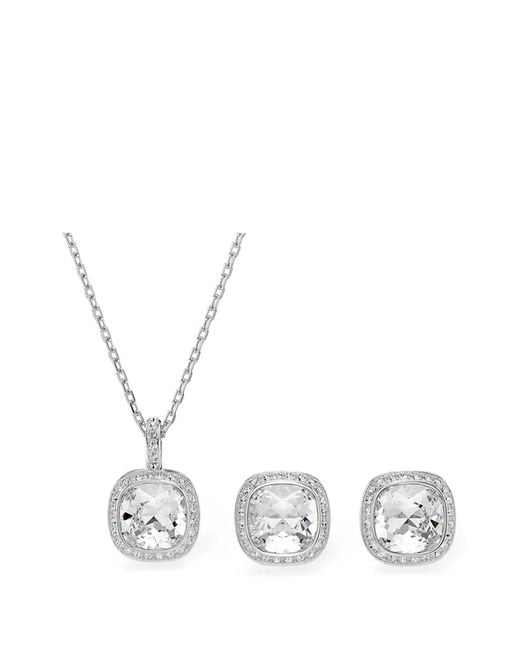 Swarovski White Una Angelic Crystal-Embellished Necklace And Earring Set
