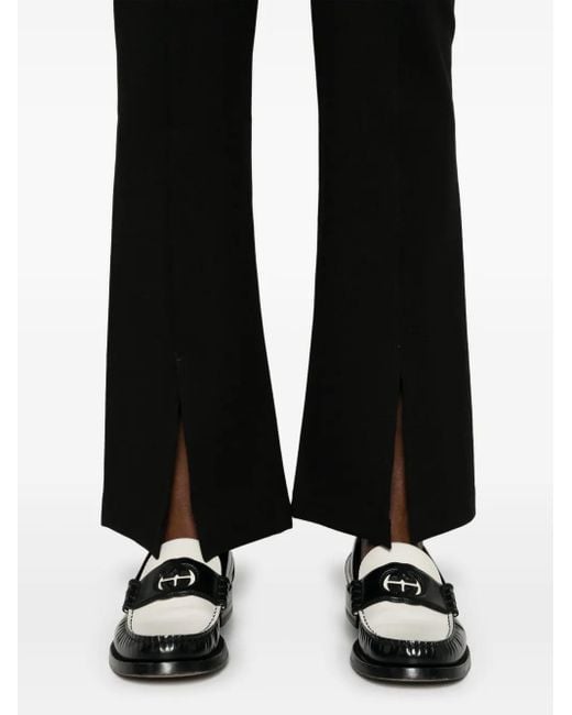 Maje Black Split-Detailed Flared Trousers