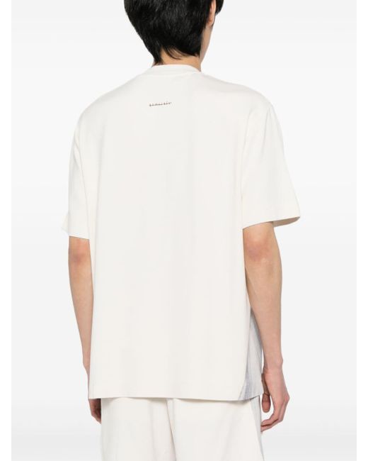 Limitato White Han River Bleach-print T-shirt for men
