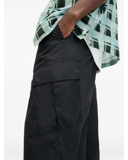 AllSaints Black Cargo-Pocket Trousers for men