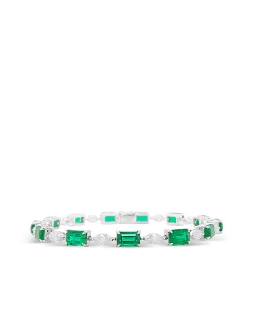 HYT Jewelry Green Bracelet Serti D'Émeraudes Et De Diamants