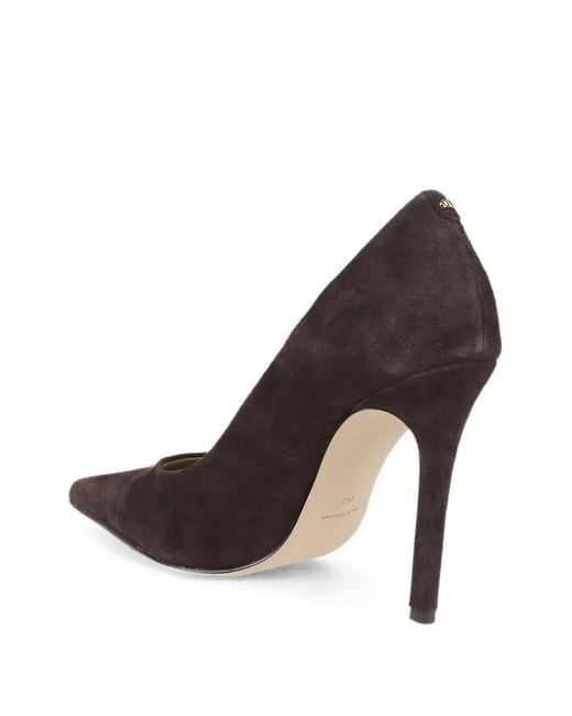 Michael Kors Brown Elyse Pointed-Toe Suede Pumps
