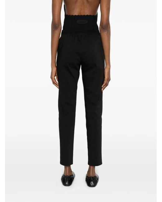 ERMANNO FIRENZE Black Elasticated Trousers
