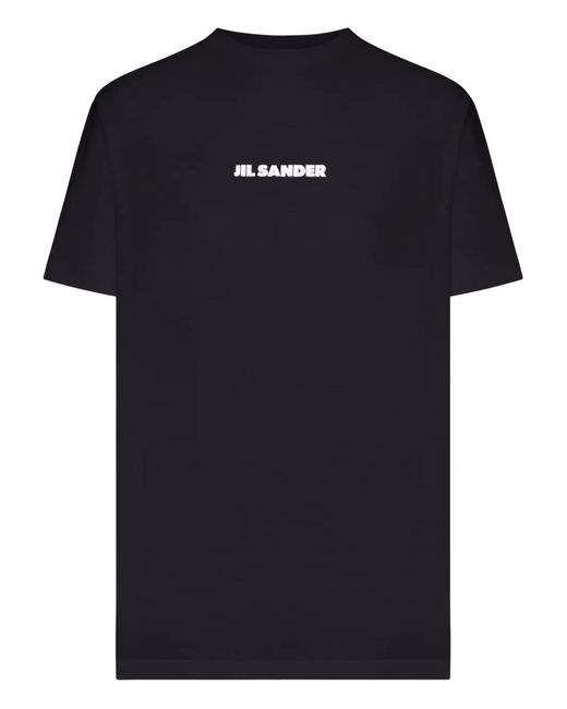 Jil Sander Black Logo-Detail Crew Neck T-Shirt
