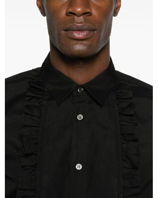 COMME DES GARÇON BLACK Shirt Met Ruches in het Black