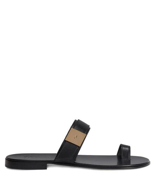 Giuseppe Zanotti Black Flavien Toe-Loop Sandals for men