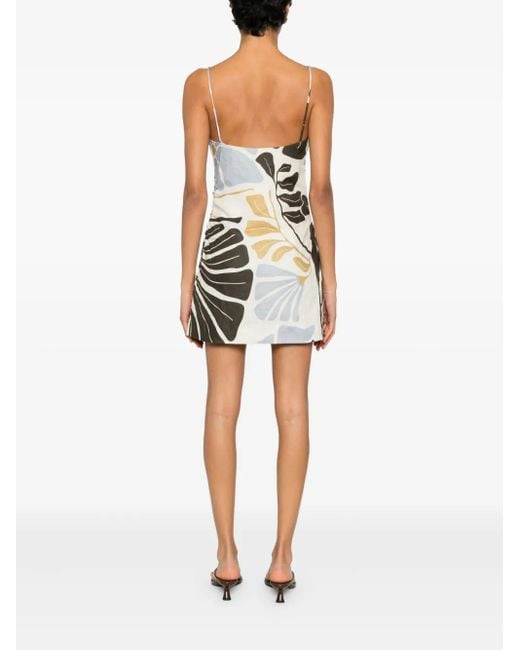 Sir White Lola Square-Neck Mini Dress