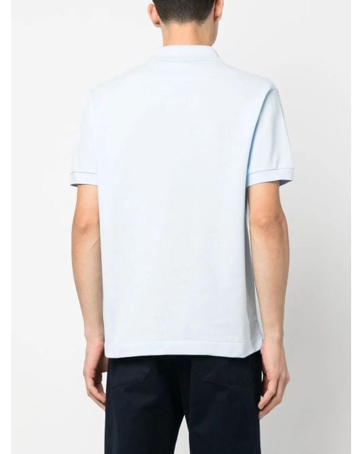 Lacoste White Logo-Patch Polo Shirt for men