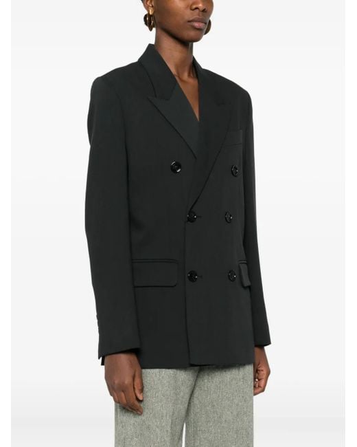 AMI Black Double-Breasted Blazer